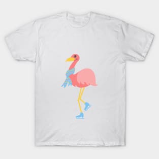 Cute Pink Flamingo With a Scarf T-Shirt